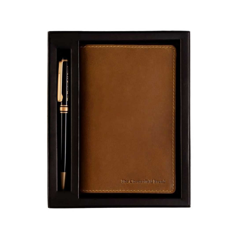Giftset Leather Writing Case and Pen (Passport holder) Γυναικείο