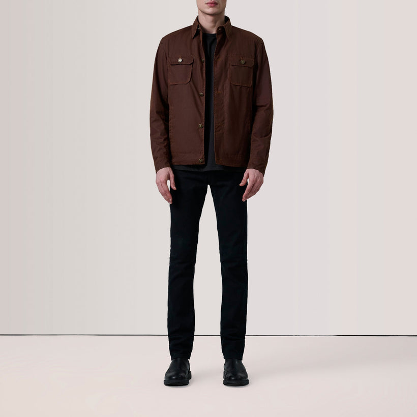 Irwin Καφέ Waxed Canvas Field Δερμάτινο Μπουφάν Ανδρικό