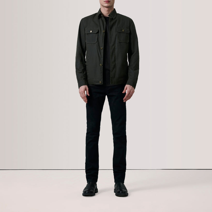 Irwin Olive Waxed Canvas Field Δερμάτινο Μπουφάν Ανδρικό
