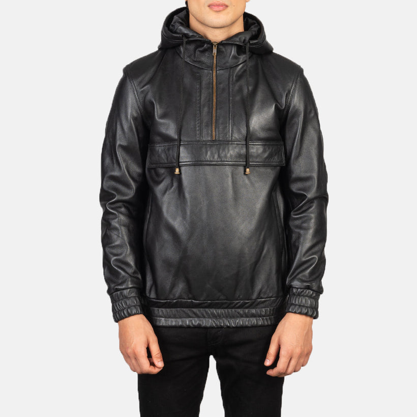Kenton Hooded Δερμάτινο Μπουφάν Ανδρικό