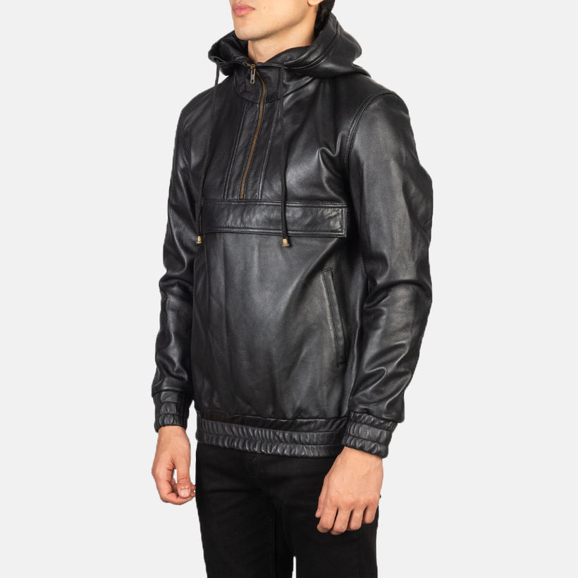 Kenton Hooded Δερμάτινο Μπουφάν Ανδρικό
