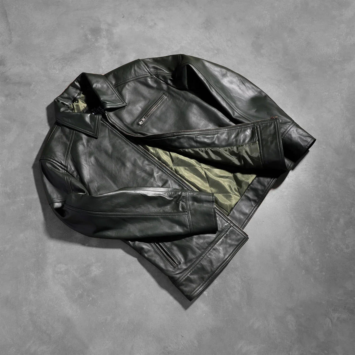 Lavendard Leather Biker Jacket – alternate product view 8