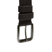Copper Full-Grain Leather Belt - Structured Side Profile Showing Gusset Depth &amp; Expansion Capacity