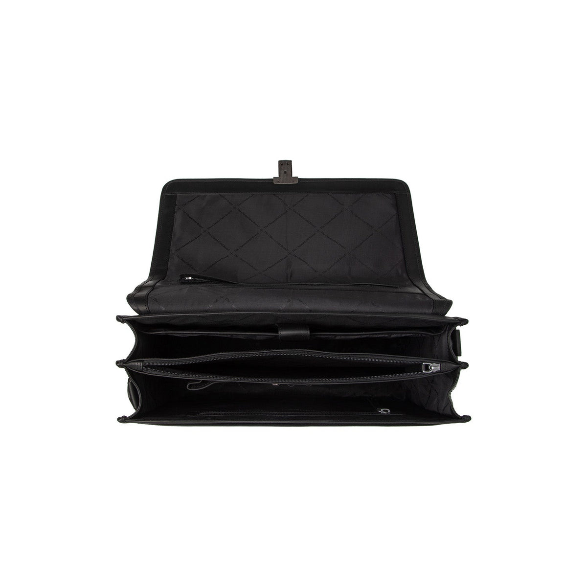 
Solid Antique Brass Hardware & Heavy-Duty Dual Zipper Detail on Glenwood Γνήσιο δέρμα full grain Briefcase Ανδρικό
