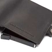 Lagos Full-Grain Leather Card Holder - Structured Side Profile Showing Gusset Depth &amp; Expansion Capacity