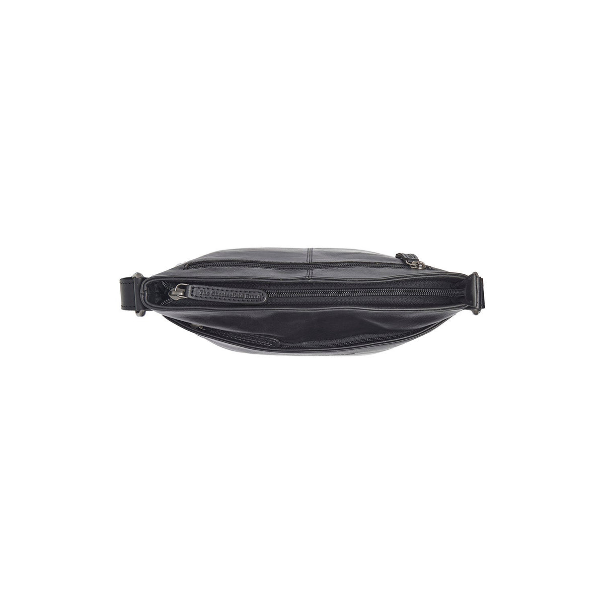 
Solid Antique Brass Hardware & Heavy-Duty Dual Zipper Detail on Lunton Δερμάτινη τσάντα χιαστί