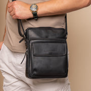 
Classic 100% Full-Grain leather Bag - Πίσω όψη με ενισχυμένους δερμάτινους ιμάντες