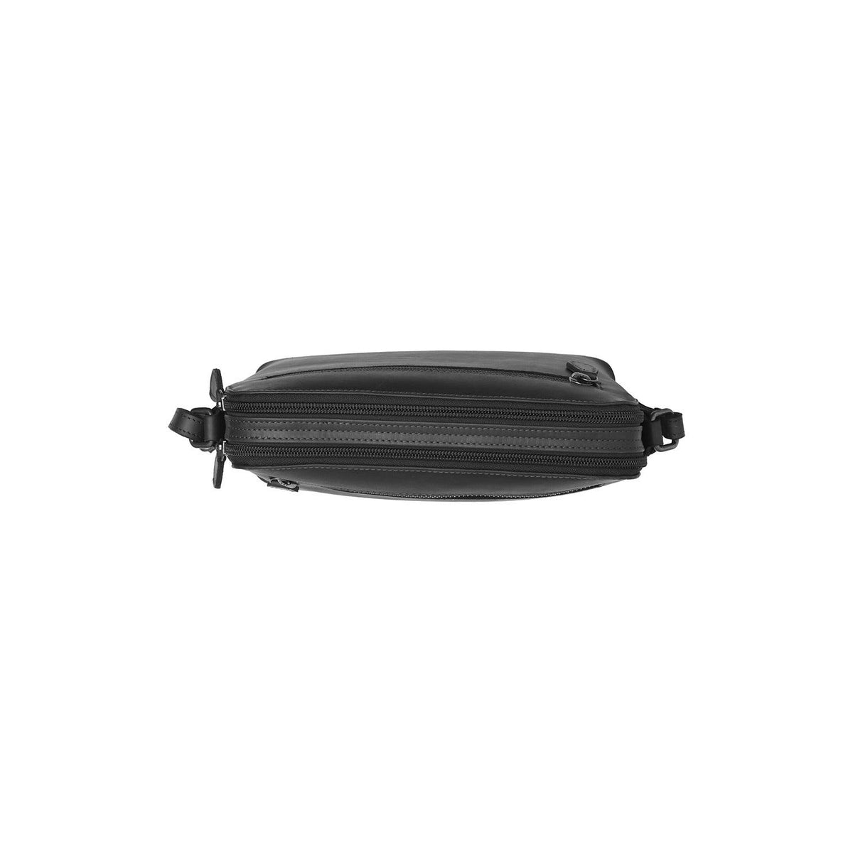 Nebraska Γνήσιο δέρμα full grain Τσάντα χιαστί - Structured Side Profile Showing Gusset Depth &amp; Expansion Capacity