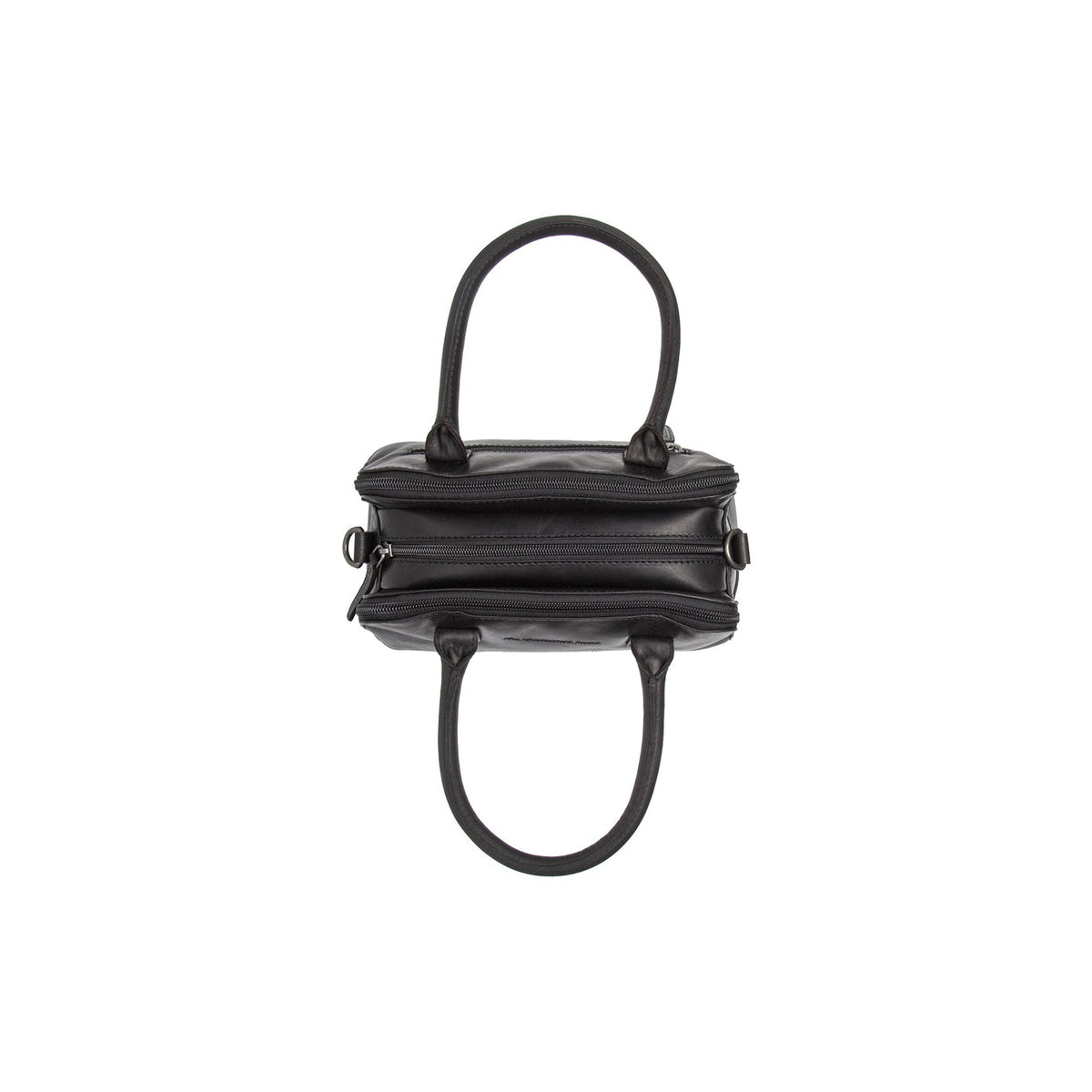 Ezra Full-Grain Leather Handbag - Lateral Side Profile View Showing Sleeve Cut &amp; Athletic Taper Fit