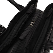 Passau Full-Grain Leather Handbag - Lateral Side Profile View Showing Sleeve Cut &amp; Athletic Taper Fit