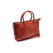 Tailored Rib Cuffs &amp; Hem Craftsmanship Construction Detail on Pergamino Full-Grain Leather Handbag