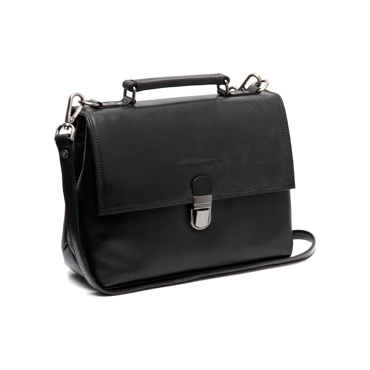 Renata Full-Grain Leather Handbag in Classic 100% Full-Grain Leather - Front Profile View &amp; Tailored Silhouette | Buy Online