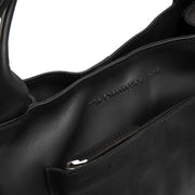 Tenara Full-Grain Leather Handbag - Lateral Side Profile View Showing Sleeve Cut &amp; Athletic Taper Fit