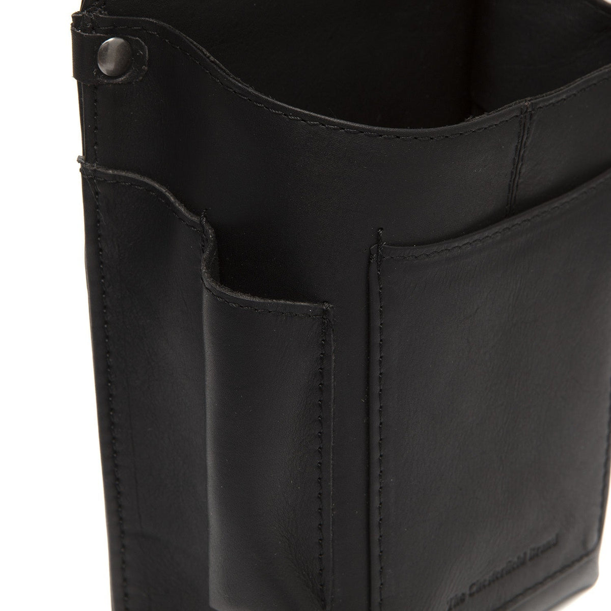 
Solid Antique Brass Hardware & Heavy-Duty Dual Zipper Detail on Taiwan Γνήσιο δέρμα full grain Waiter Δερμάτινο πορτοφόλι Holster