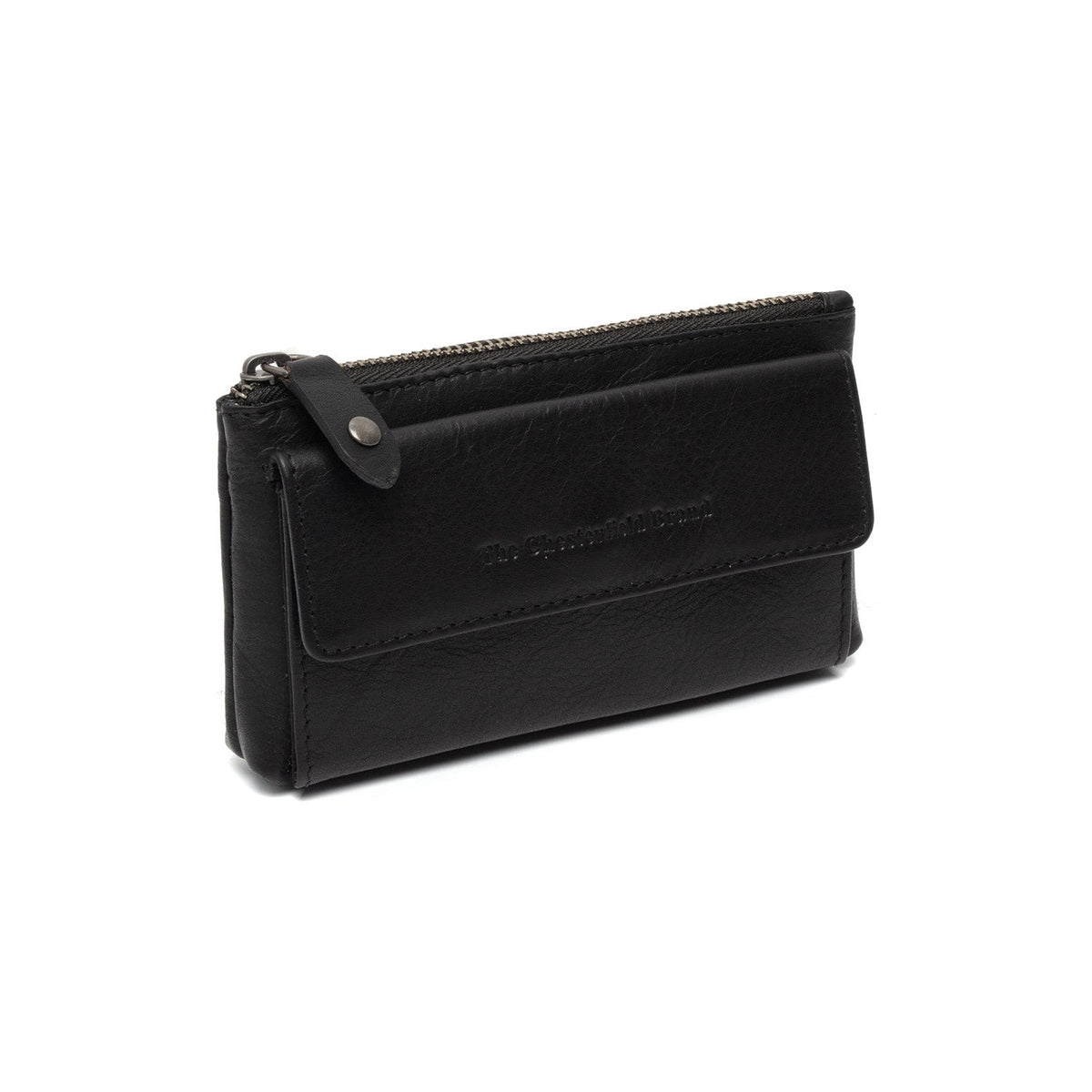 Violette Full-Grain Leather Key Case in Classic 100% Full-Grain Leather - Front Profile View &amp; Tailored Silhouette | Buy Online