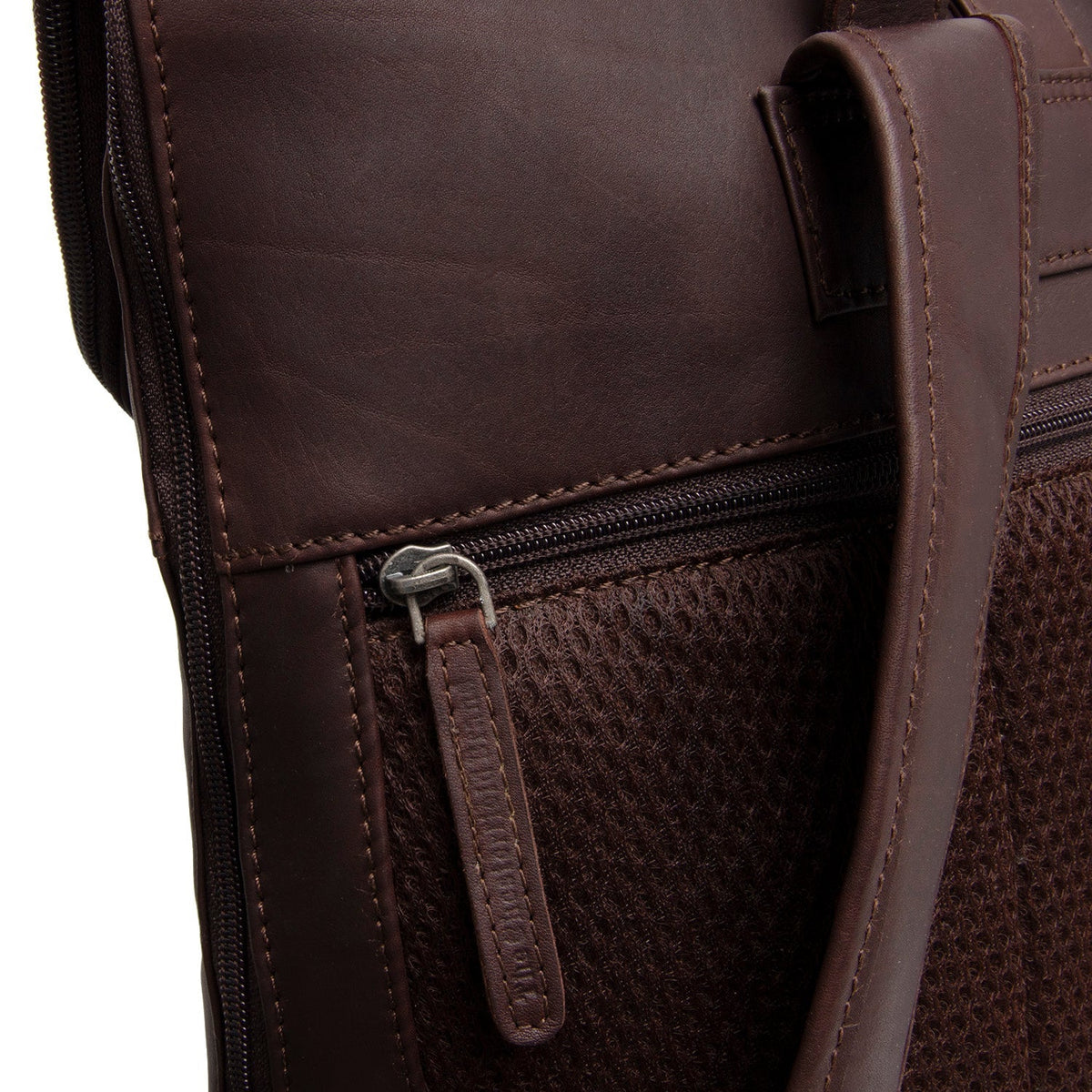 Brown Leather Laptop Backpack Larsson, detail view 3