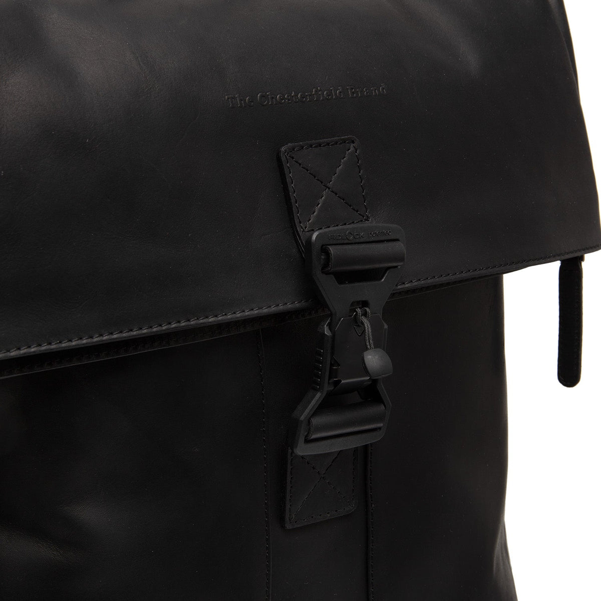 
Solid Antique Brass Hardware & Heavy-Duty Dual Zipper Detail on Savona Δερμάτινο σακίδιο για laptop