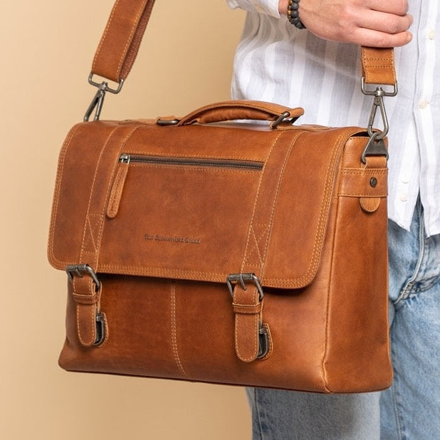 Imperia Full-Grain Leather Laptop Bag Ανδρικό