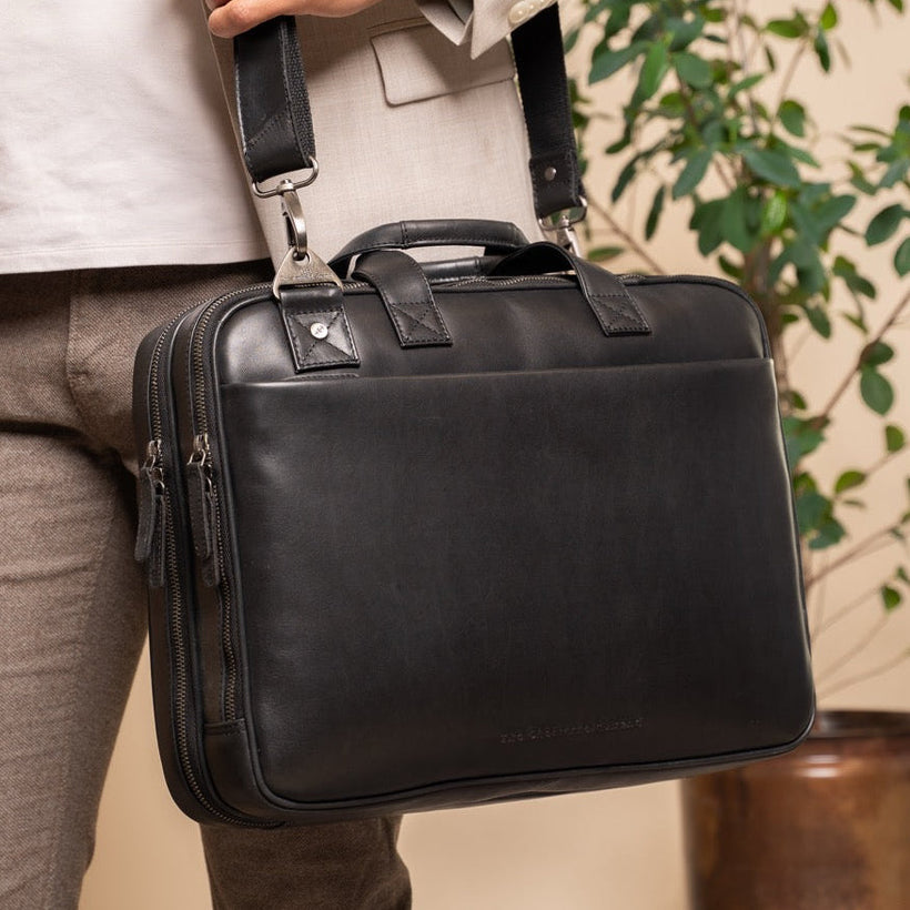 Iseo Full-Grain Leather Laptop Bag Ανδρικό