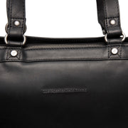 
Solid Antique Brass Hardware & Heavy-Duty Dual Zipper Detail on Manly Δερμάτινη τσάντα laptop