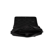 Richard Full-Grain Leather Laptop Bag - Structured Side Profile Showing Gusset Depth &amp; Expansion Capacity