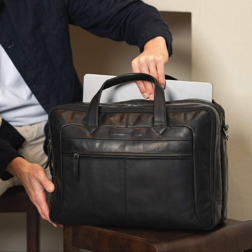 Ryan Full-Grain Leather Laptop Bag Ανδρικό