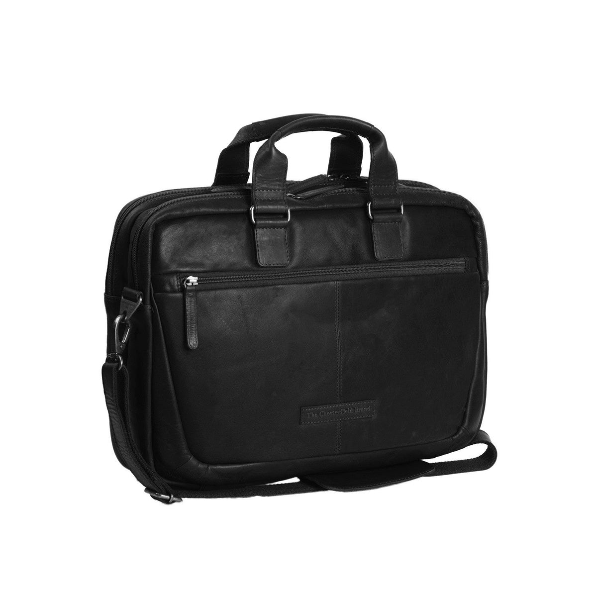 Seth Full-Grain Leather Laptop Bag σε κλασικό 100% γνήσιο δέρμα full grain - Full Exterior Μπροστινή όψη & εφαρμοστή σιλουέτα | Αγορά online