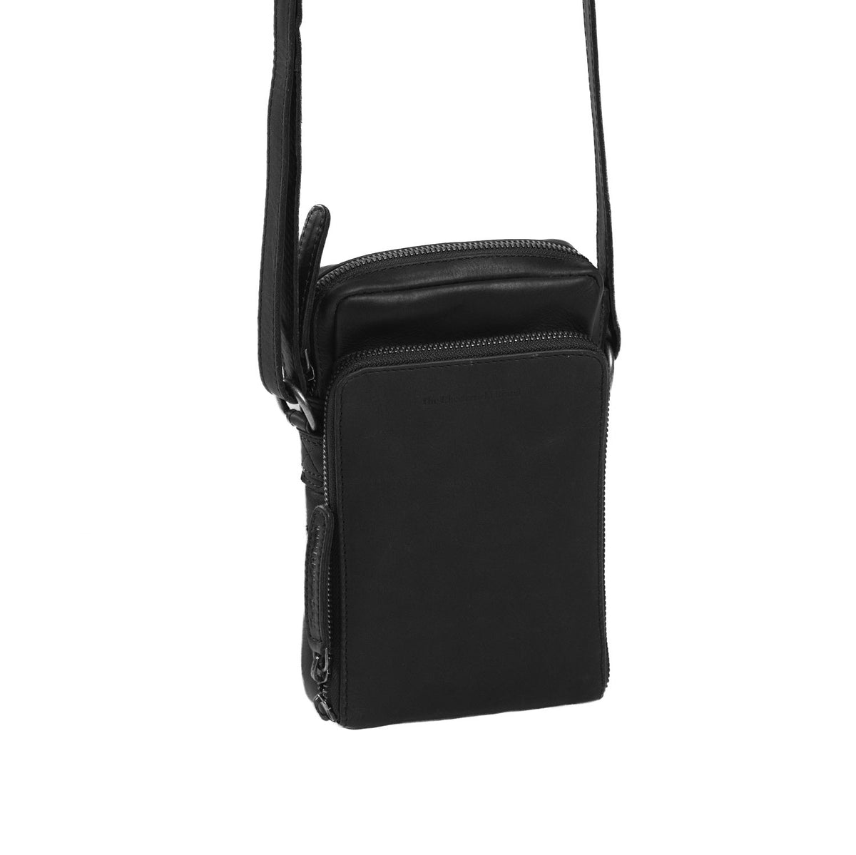 Hamilton Full-Grain Leather Phone Bag in Classic 100% Full-Grain Leather - Front Profile View &amp; Tailored Silhouette | Buy Online