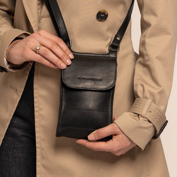 Nebra Full-Grain Leather Phone Bag Γυναικείο