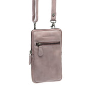 Salta Full-Grain Leather Phone Bag in Classic 100% Full-Grain Leather - Front Profile View &amp; Tailored Silhouette | Buy Online