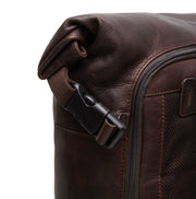 Liverpool Full-Grain Leather Roll-top Backpack – alternate product view 3