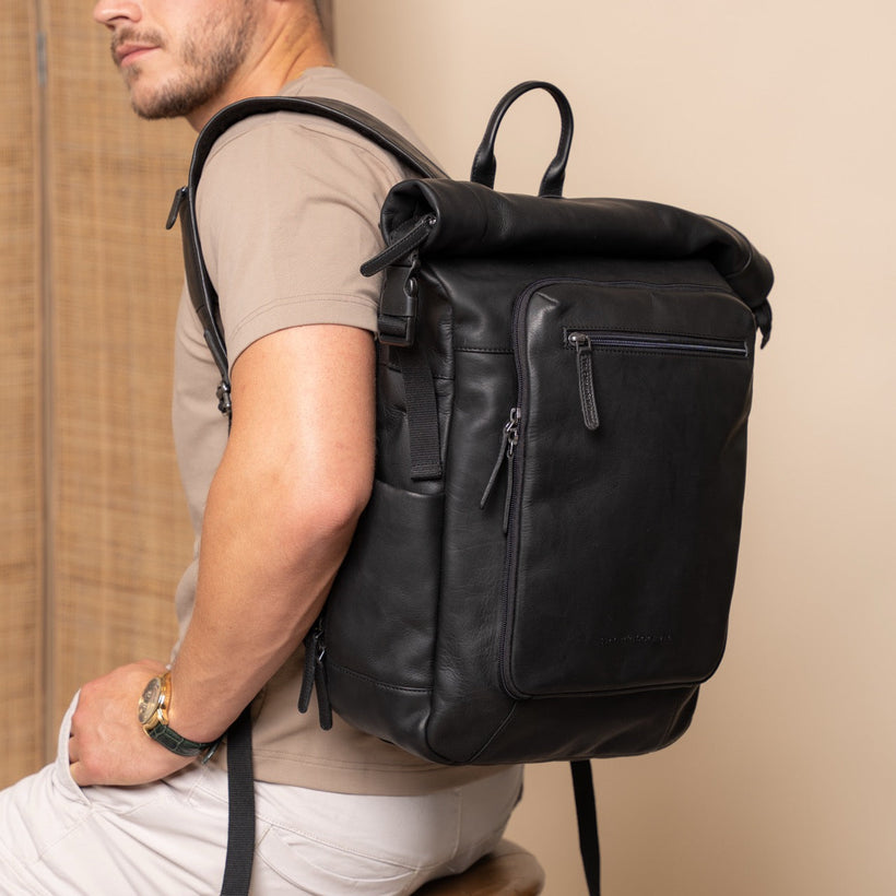 Remo Full-Grain Leather Roll-top Backpack Γυναικείο