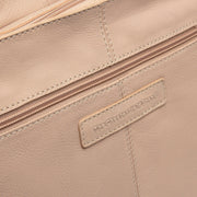 Astero Full-Grain Leather Shoulder Bag - Structured Side Profile Showing Gusset Depth &amp; Expansion Capacity