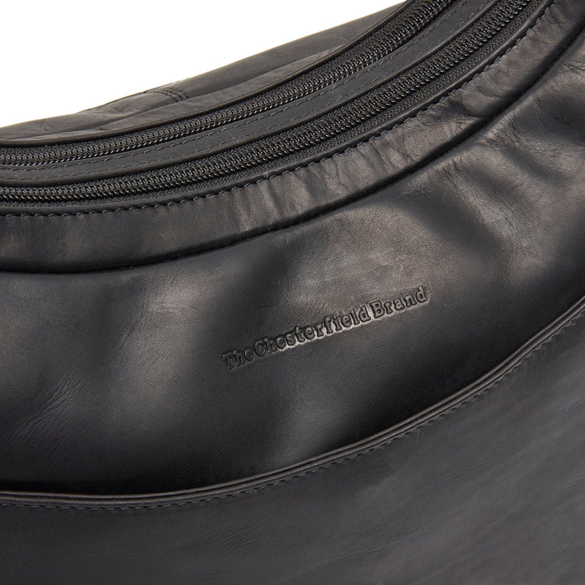 Classic 100% Full-Grain leather Bag - Rear Perspective Showing Reinforced Leather Straps & Stitching