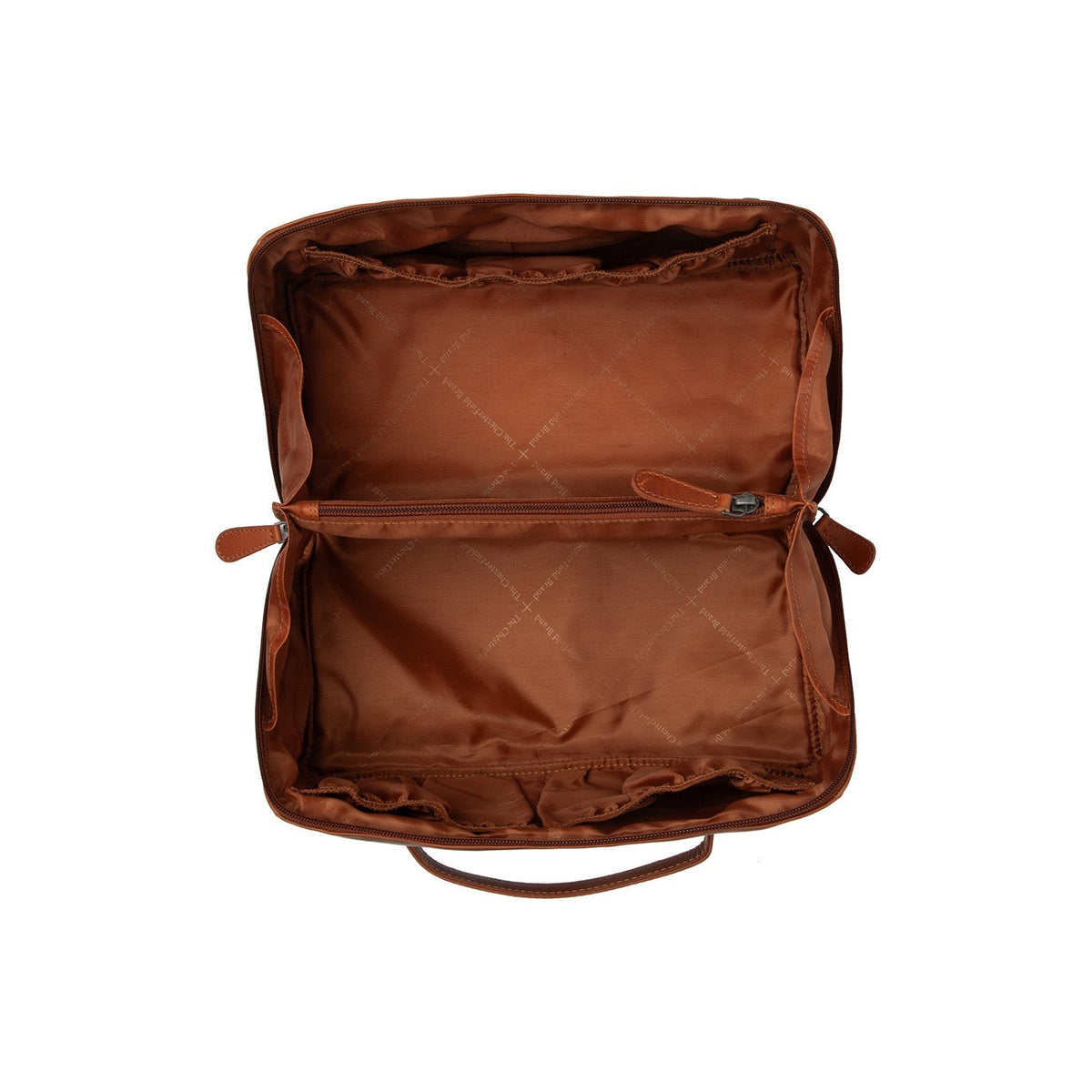 
Cognac Leather Toiletry Bag Trevia, detail view 1