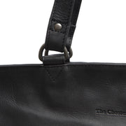 Berlin Full-Grain Leather Tote Bag - Structured Side Profile Showing Gusset Depth &amp; Expansion Capacity