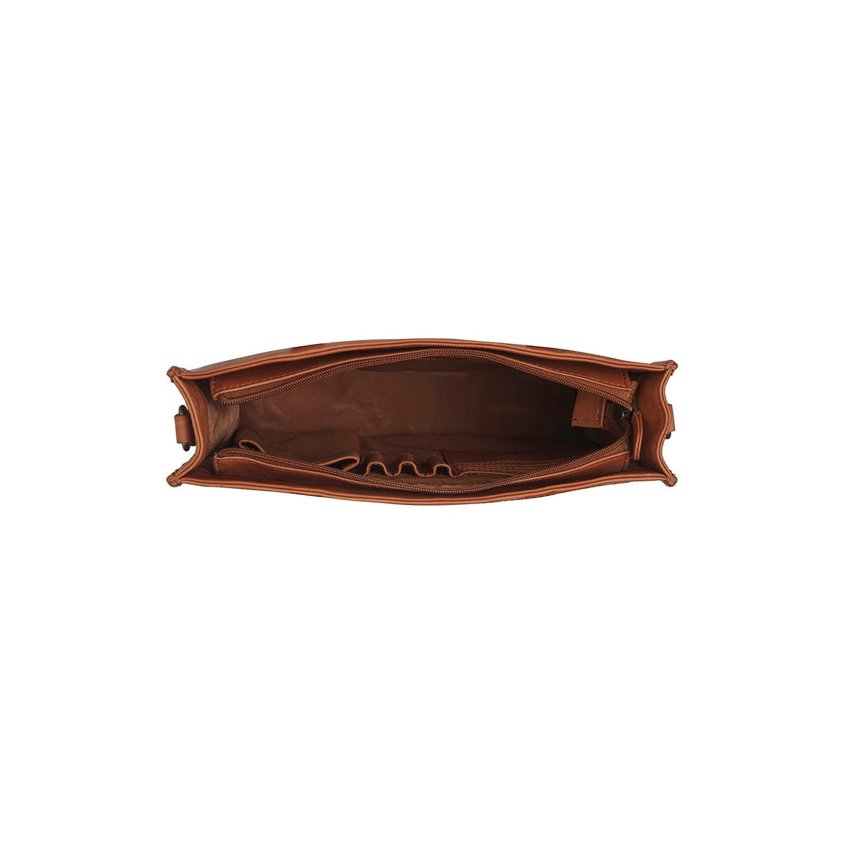 Cognac Leather Tote Bag Estella, detail view 3