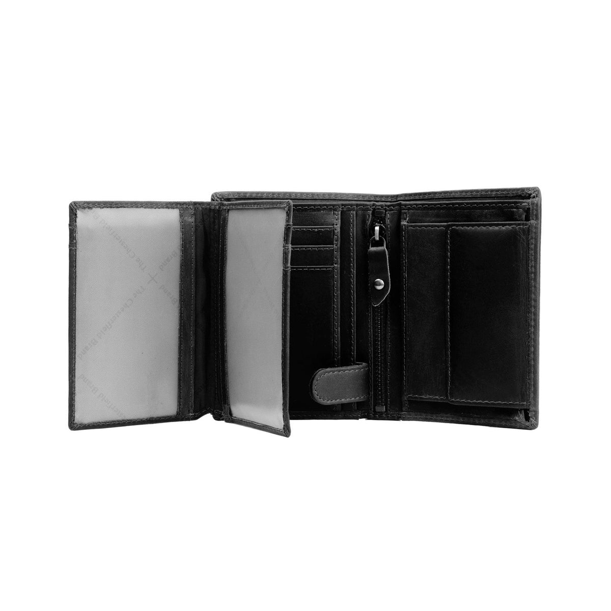 Hazel Full-Grain Leather Wallet - Structured Side Profile Showing Gusset Depth &amp; Expansion Capacity