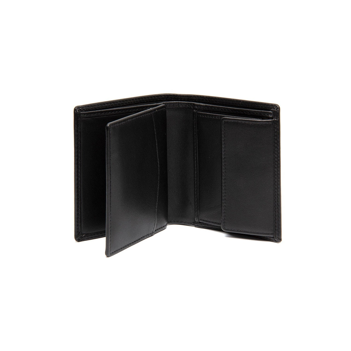 Classic 100% Full-Grain leather Wallet - Rear Perspective Showing Reinforced Leather Straps &amp; Stitching