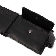 Solid Antique Brass Hardware &amp; Heavy-Duty Dual Zipper Detail on Yamba Full-Grain Leather Wallet
