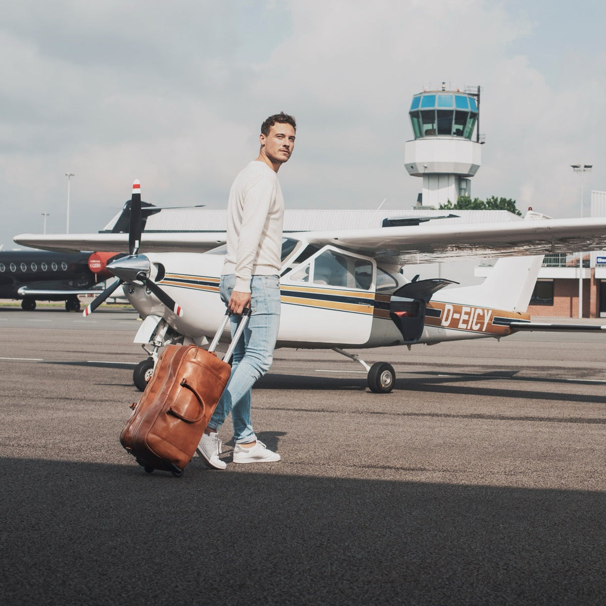 Leather Weekender Trolley Jayven – alternate product view 3
