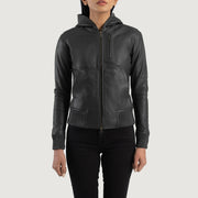
Luna Hooded Δερμάτινο Μπουφάν Bomber Γυναικείο – alternate product view 4