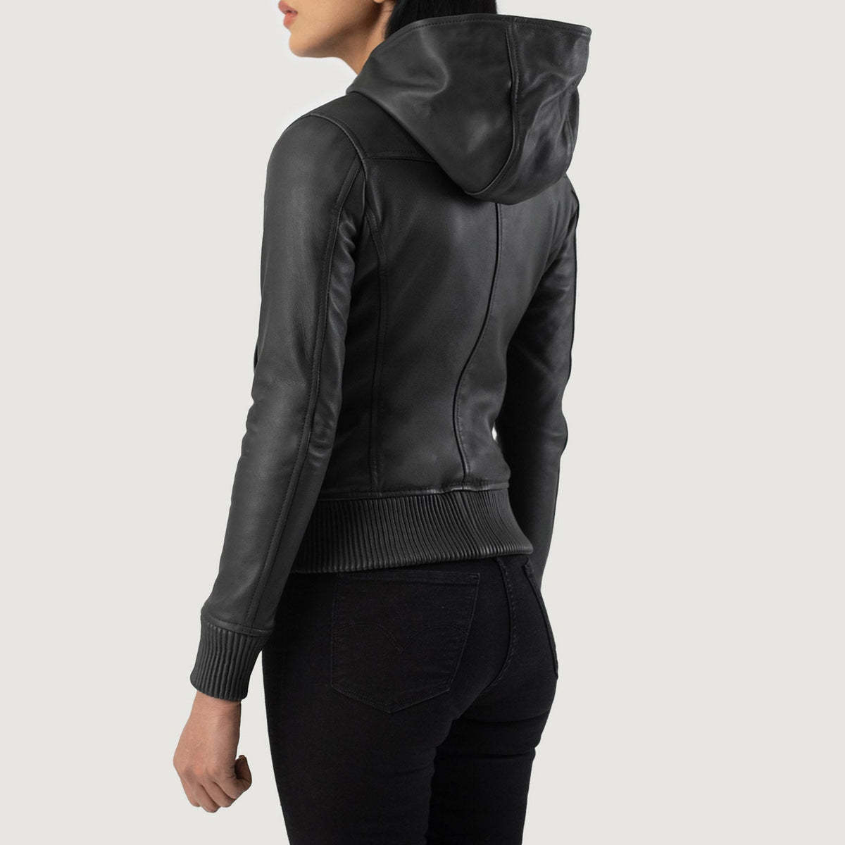 
Luna Hooded Δερμάτινο Μπουφάν Bomber Γυναικείο – alternate product view 5