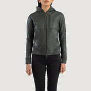 
Luna Hooded Δερμάτινο Μπουφάν Bomber Γυναικείο – alternate product view 4