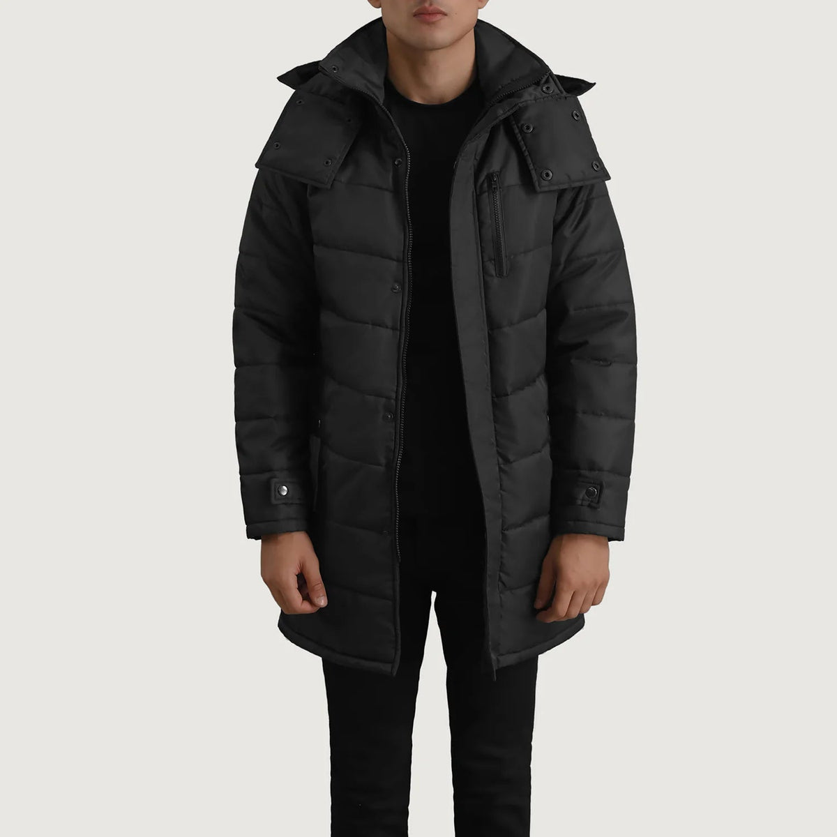 
Moore Μαύρο Hooded Parka Ανδρικό σε μαύρο γνήσιο δέρμα μόσχου - Μπροστινή όψη & εφαρμοστή σιλουέτα | Αγορά online