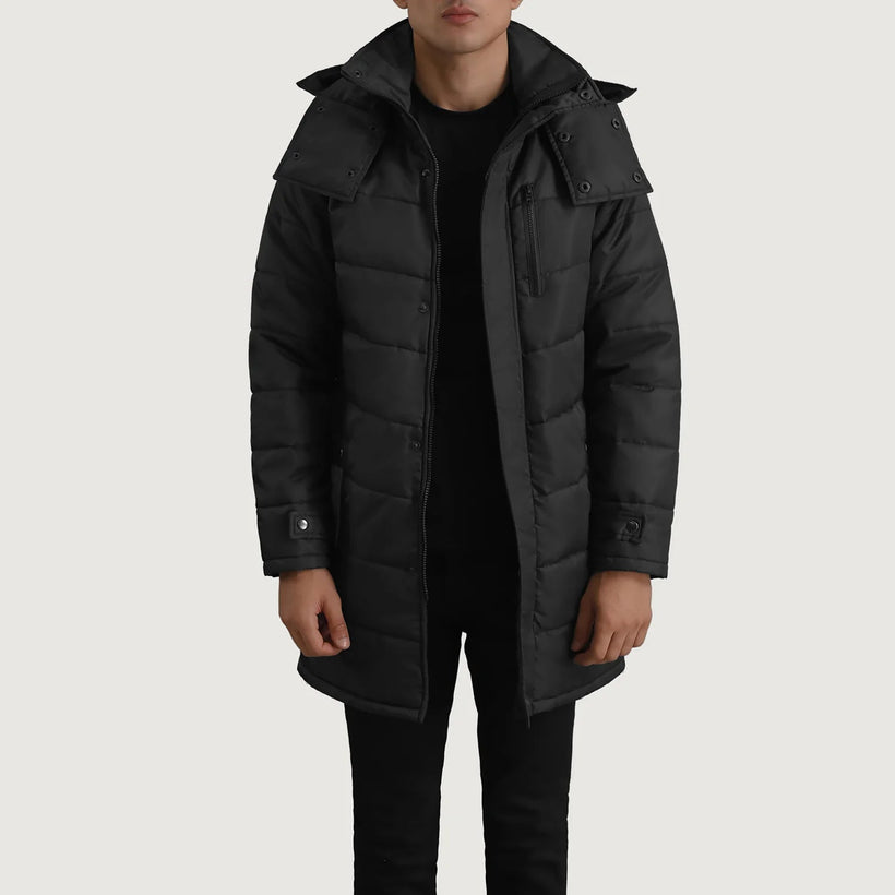 Moore Μαύρο Hooded Parka Ανδρικό
