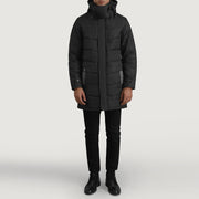 
Moore Μαύρο Hooded Parka Ανδρικό - Πλαϊνή όψη που αναδεικνύει το κόψιμο των μανικιών