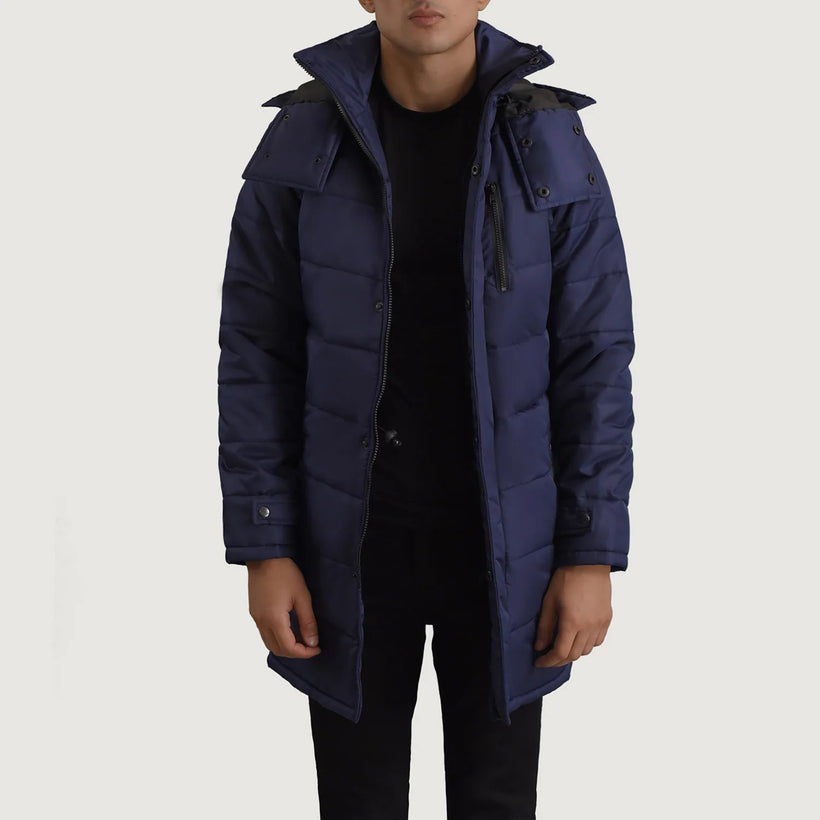 Moore Μπλε Hooded Parka Ανδρικό