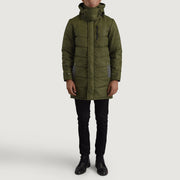 
Moore Χακί Hooded Parka Ανδρικό - Πλαϊνή όψη που αναδεικνύει το κόψιμο των μανικιών
