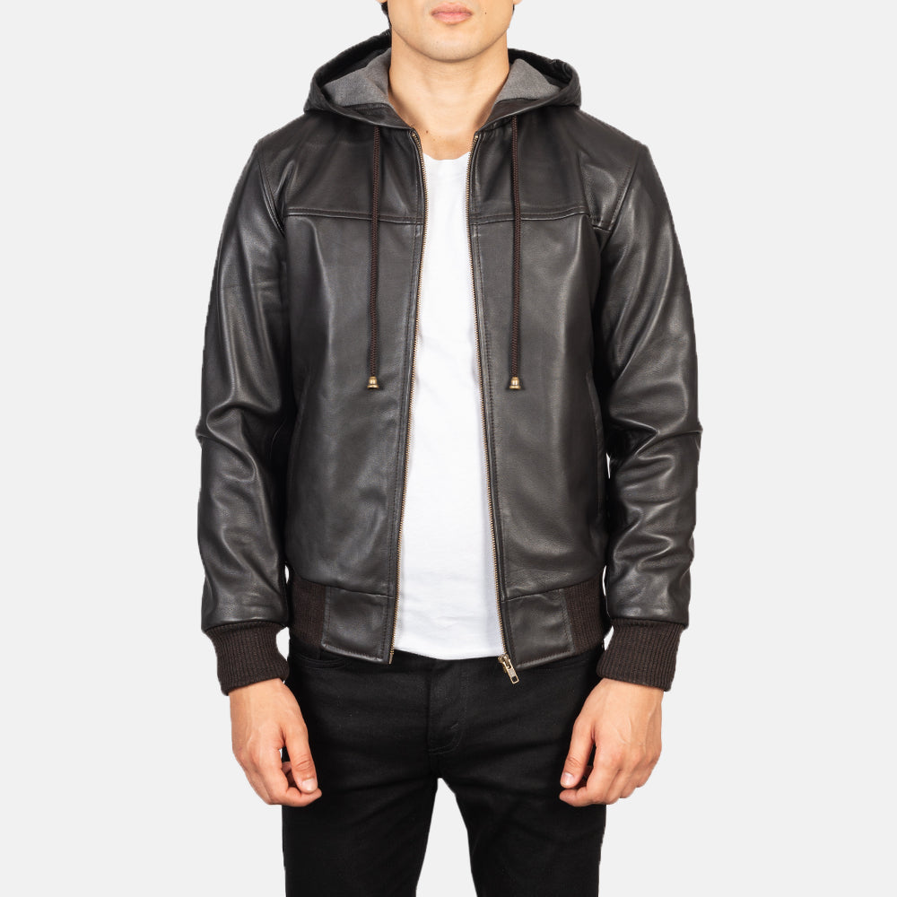 Nintenzo Leather Bomber Jacket – alternate product view 1